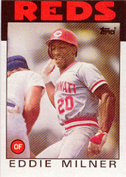 1986 Topps Baseball Cards      544     Eddie Milner
